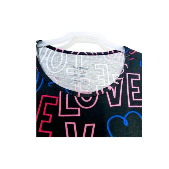 #K15 Bella & Birdie Girl’s Printed Long Sleeve “Love” Printed Dress - Picture 3 of 3